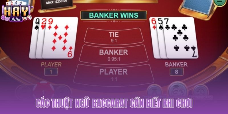 Những thuật ngữ quan trọng trong một ván baccarat