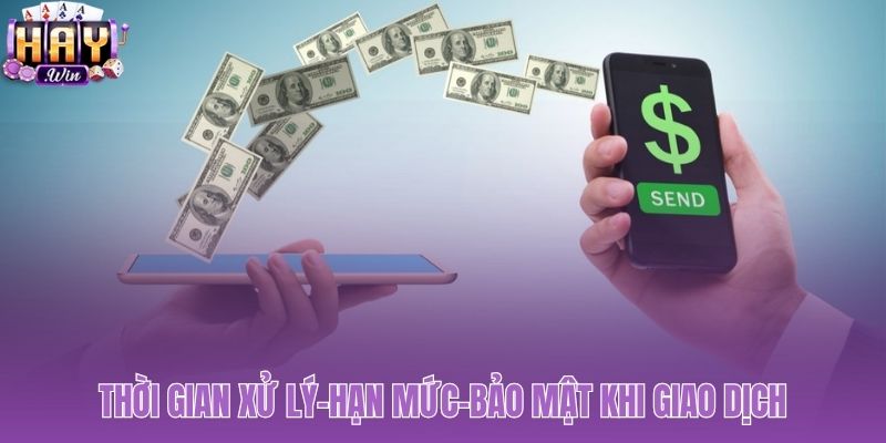 Bảng tóm tắt tốc độ hạn mức và bảo mật giao dịch